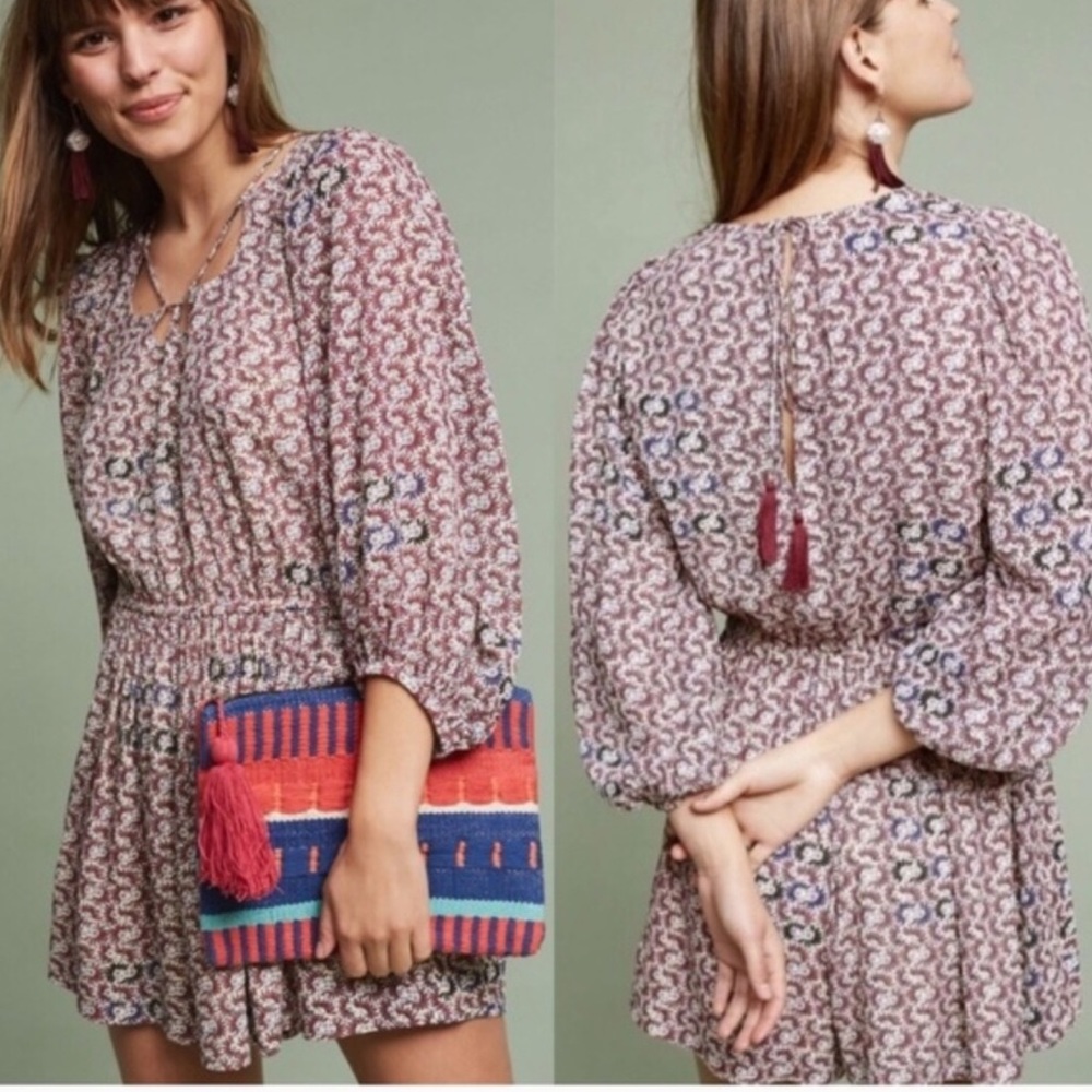 Anthropologie Holding Horses Flower Romper, XS NWOT